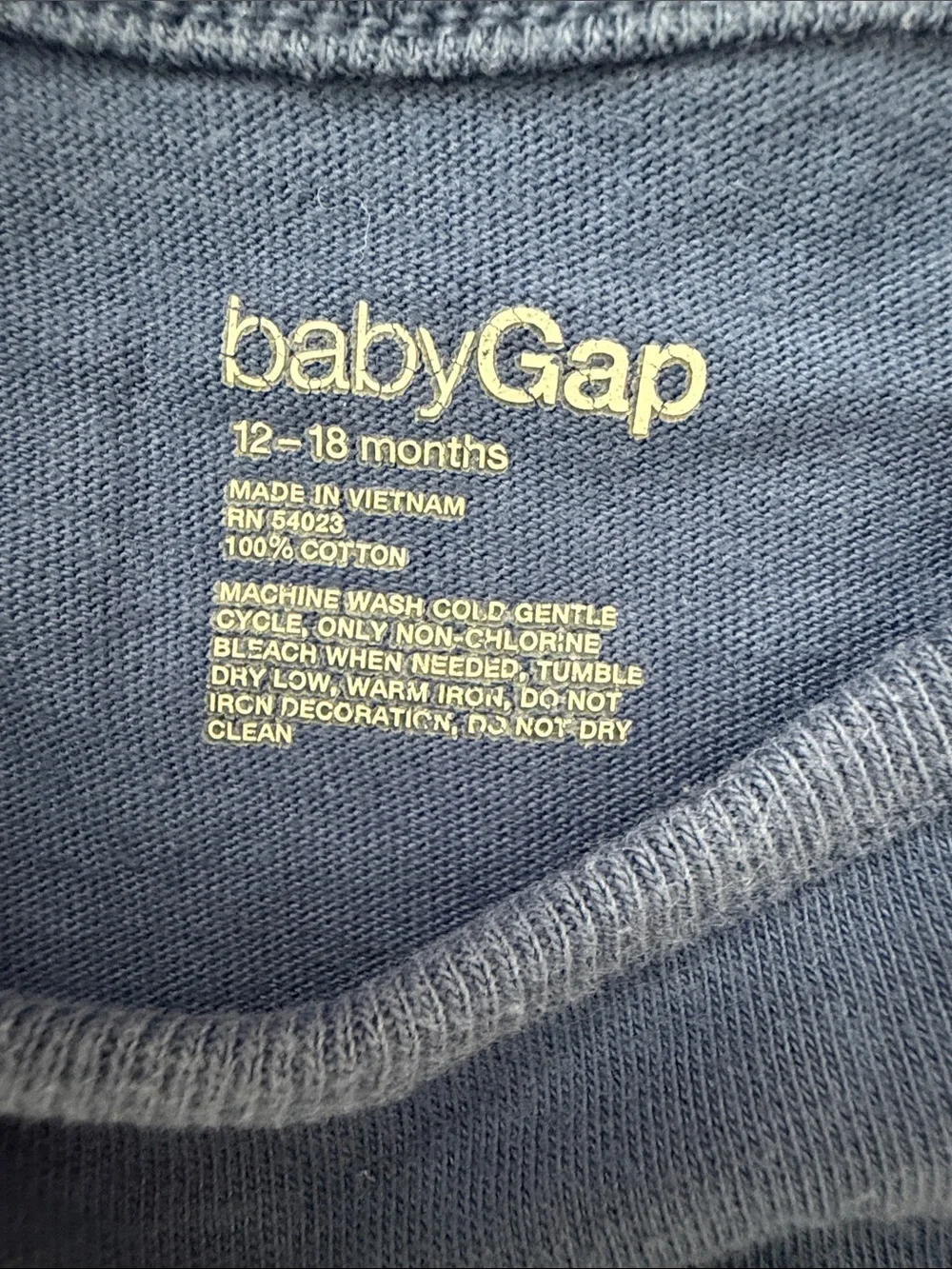 Baby GAP Navy Blue 'Little Brother' Long-Sleeve One-Piece